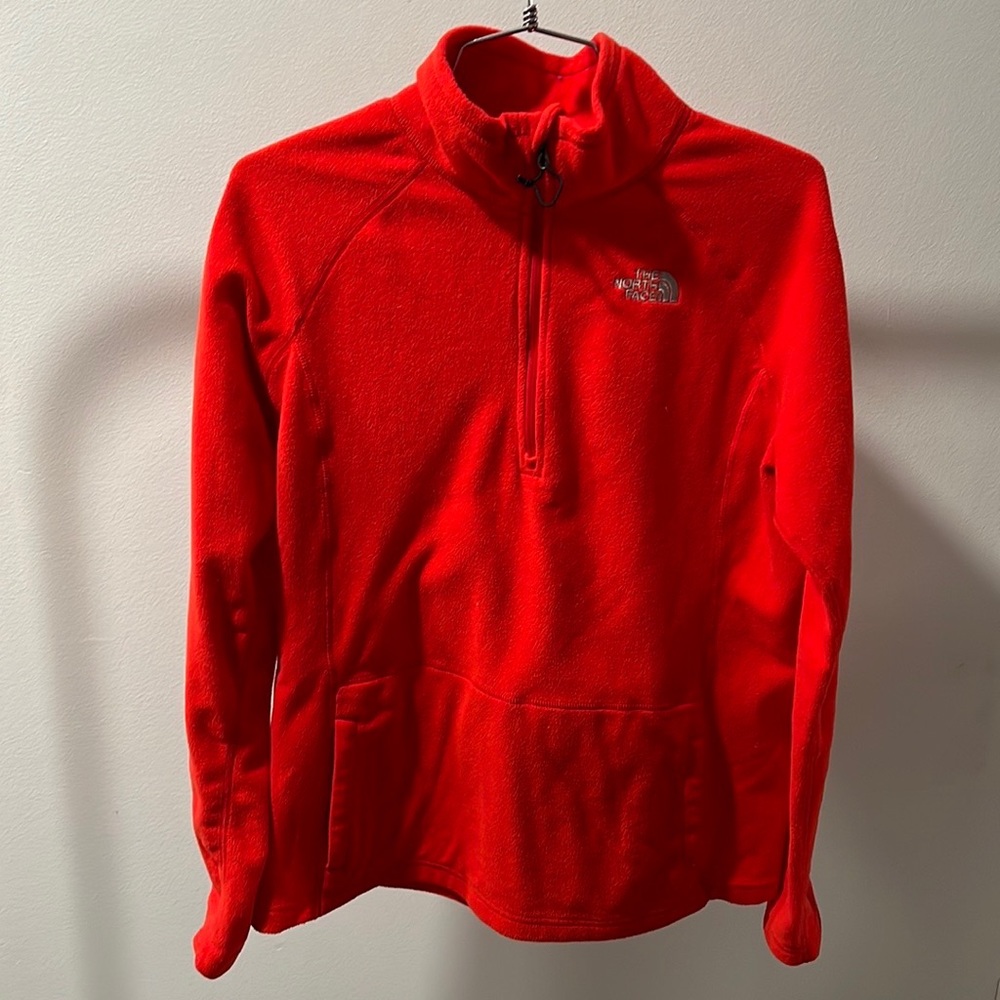 Red North Face Fleece Pullover